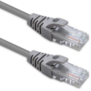 Qoltec UTP patchcord kabel | CAT5e | 2 x RJ-45 | 1 m | Visoka hitrost | Zlat