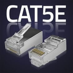 Qoltec modularni priključek qoltec rj45 | cat5e| ftp | pozlačeni kontakti | 10 kosov