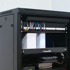Qoltec Qoltec jeklena povezovalna plošča za 19'' omaro | 24 vrat | 1u | utp | črna