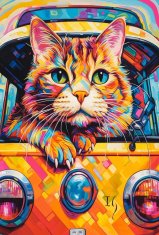 Castorland Puzzle Cat potuje z avtobusom 100 kosov
