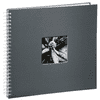 klasični spiralni album FINE ART 36x32 cm, 50 strani, siv, bele strani