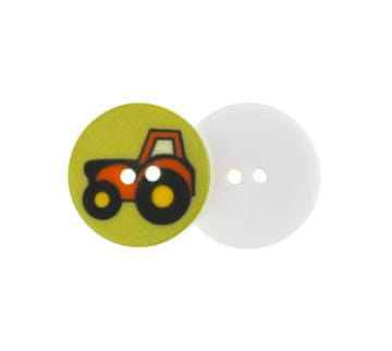 Gumb - komplet 6 kosov - premer 15 mm - Traktor