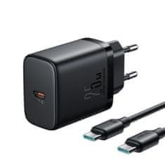 Joyroom JR-TCF11 polnilnik USB-C 25W + kabel USB-C 1m, črna