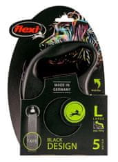 Flexi Black Design L 5 m vodilo za pse z možnostjo izvleka