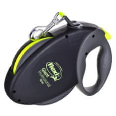 Flexi Avtomatski pasji povodec flexi special giant L neon tape 10m - do 50kg