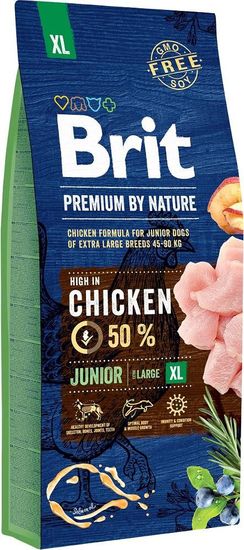 Brit BRIT Premium by Nature Junior XL Chicken - suha hrana za pse - 15 kg
