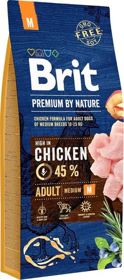 Brit BRIT Premium by Nature Medium Chicken - suha hrana za pse - 15 kg