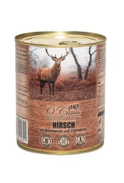 O'CANIS pasja hrana v pločevinki – jelen s ajdovo kašo, 800 g