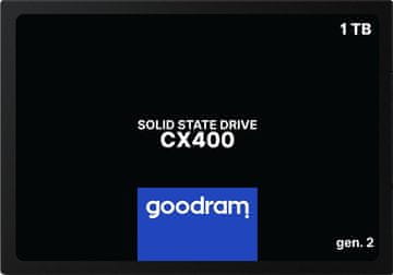 GoodRam Goodram CX400 gen.2 2.5" 1024 GB SSD, SATA III, 3D TLC NAND, 550 MB/s, idealen za PC, visoka zanesljivost in trajnost