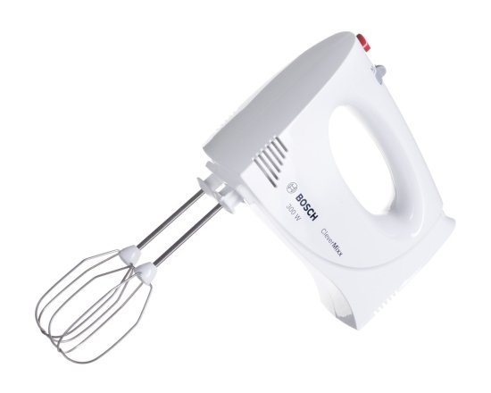 Bosch Ročni mešalnik Bosch MFQ3010, bel, 300 W, 2 hitrosti, turbo funkcija, vključuje metlice in kaveljčke za testo, kapaciteta sklede 0,5 L