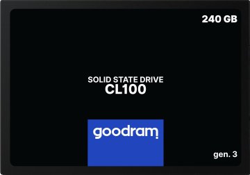 GoodRam SSD GOODRAM CL100 Gen. 3 240GB SATA III, 2,5", hitrost branja 520 MB/s, hitrost pisanja 400 MB/s, 3D TLC NAND