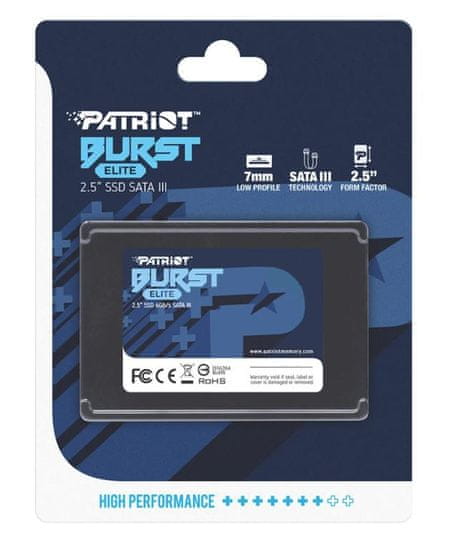 slomart SSD Patriot Memory BURST Elite 240 GB, 2.5", SATA III, hitrosti branja do 450 MB/s, primeren za PC in prenosnike