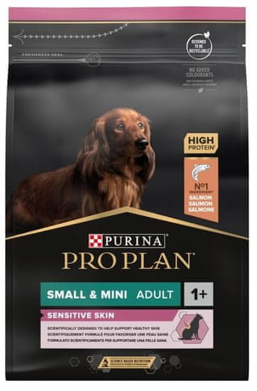 slomart Purina Pro Plan Small &amp; Mini Adult Sensitive Skin 3 kg Losos