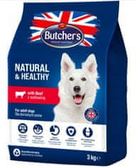 Butcher's BUTCHER'S Natural&amp;Healthy z govedino - suha hrana za pse - 3 kg