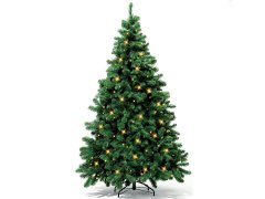LAALU.cz Božično drevo umetna zelena jelka Narnija 210 cm s SMART LED LIGHTING s stojalom