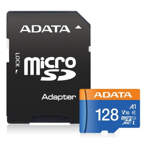 A-Data Adata/micro SDXC/128GB/100MBps/UHS-I U1/Class 10/+ Adapter