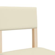 Vidaxl Barski stol 2 kosa trden les kavčukovca in umetno usnje