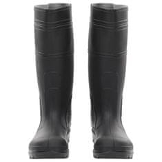 Vidaxl Dežni škornji črni velikost 38 PVC