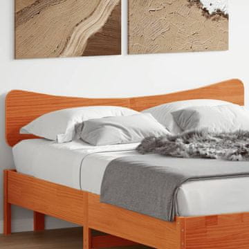 Vidaxl vidaXL Vzglavje postelje rjave barve 140 cm masivni borov les