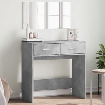 Vidaxl vidaXL Toaletna mizica z ogledalom, betonsko siva, 80x39x80 cm