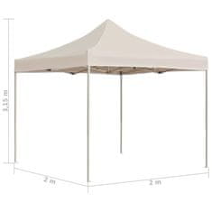 Vidaxl Profesionalen zložljiv vrtni šotor aluminij 2x2 m krem
