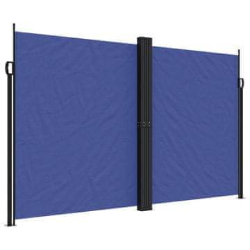 Vidaxl Zložljiva stranska tenda modra 200x1000 cm