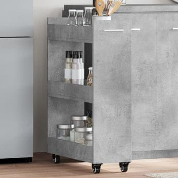 Vidaxl vidaXL Omarica na kolesih betonsko siva 60x22x79 cm