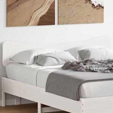 Vidaxl vidaXL Vzglavje postelje belo 150 cm masivni borov les