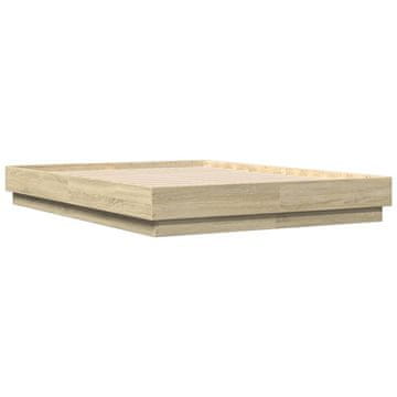 Vidaxl Posteljni okvir sonoma hrast 120x190 cm inženirski les