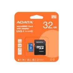 Adata/micro SDHC/32GB/100MBps/UHS-I U1/Class 10/+ adapter