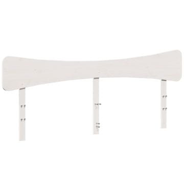 Vidaxl Vzglavje bela 200 cm trdna borovina