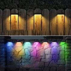 LUMILED Solarna vrtna svetilka LED fasadna stenska svetilka KEOS 3000K + RGB