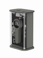 Gembird Gembird PB09-TQC3-01 Transparentna power banka s hitrim polnjenjem QC3.0, 9000 mAh, črna