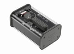 Gembird Gembird PB09-TQC3-01 Transparentna power banka s hitrim polnjenjem QC3.0, 9000 mAh, črna
