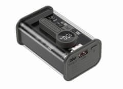 Gembird Gembird PB09-TQC3-01 Transparentna power banka s hitrim polnjenjem QC3.0, 9000 mAh, črna