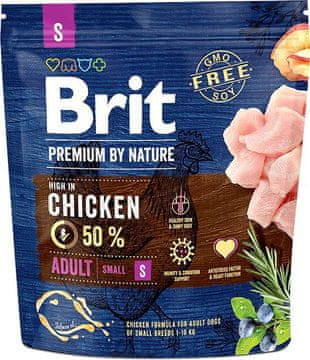 Brit BRIT Premium by Nature Adult S Chicken - suha hrana za pse - 1 kg