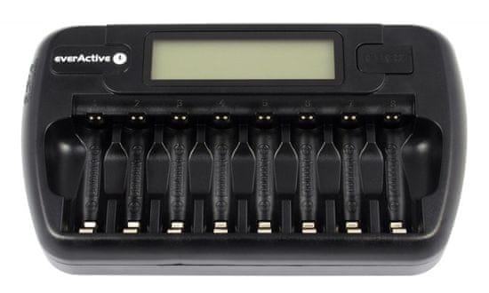 shumee PROCESORSKI POLNILEC EVERACTIVE AAA/AA, 8 POPOLNOMA NEODVISNIH KANALOV, POLNJENJE, OSVEŽEVANJE, 12V ADAPTER PRILOŽEN. NC-800