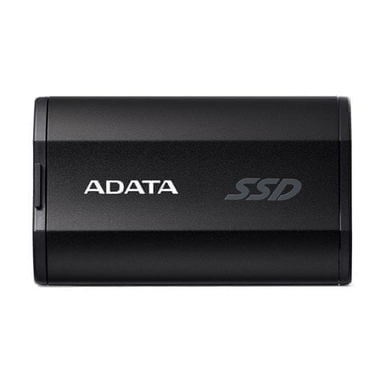 slomart ADATA SD810 2 TB USB Type-C SSD, vodoodporen, prahoodporen, hitrosti branja in pisanja do 2000 MB/s, črn.