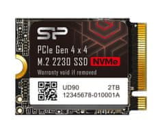 Silicon Power Silicon Power UD90 M.2 1 TB NVMe SSD, PCIe 4.0, 3200 MB/s zapisi, 4900 MB/s branja, 3D NAND, za PC/Napravna računalnika