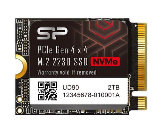 Silicon Power Silicon Power UD90 M.2 1 TB NVMe SSD, PCIe 4.0, 3200 MB/s zapisi, 4900 MB/s branja, 3D NAND, za PC/Napravna računalnika