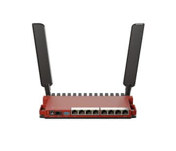 Mikrotik Mikrotik L009UiGS-2HaxD-IN brezžični usmerjevalnik Gigabit Ethernet rdeč, enopasovni (2.4 GHz), Wi-Fi 6, 8 LAN vrat