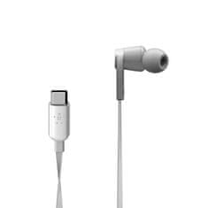 Belkin Belkin ROCKSTAR Žične slušalke za ušesa za klice/glasbo USB Type-C Bela