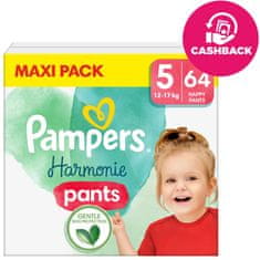 Pampers plenične hlače Harmonie Pants velikost 5 (64 kosov) 12-17 kg