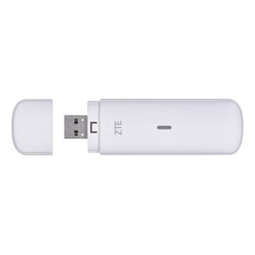slomart ZTE MF833N prenosni modem, bele barve, podpora za 4G LTE, USB napajanje, 150 Mbit/s, Micro SD reža, kompaktna in lahka zasnova
