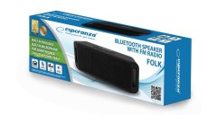 Esperanza Prenosni zvočnik Esperanza FOLK Stereo 6 W, Črna