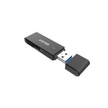 Unitek Bralnik kartic UNITEK Y-9327A, USB 3.2 Gen 1 Type-A, črn
