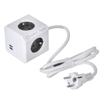 Allocacoc Allocacoc PowerCube Extended USB E(FR), 1,5 m podaljšek napajanja 4 vtičnice