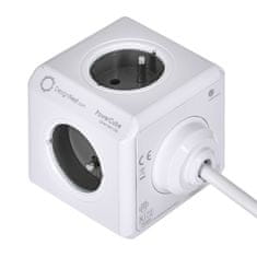 Allocacoc Allocacoc PowerCube Extended USB E(FR), 1,5 m podaljšek napajanja 4 vtičnice