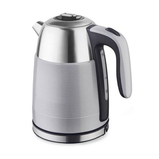 MAESTRO MAESTRO električni grelnik vode 1,7 l MR-051-GREY, 2200 W, nerjaveče jeklo in bela, eleganten dizajn, rotacijska osnova