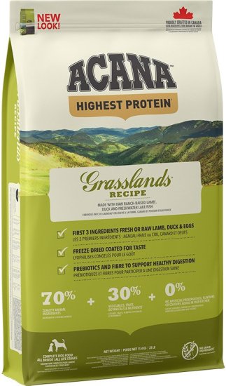 Acana ACANA Highest Protein Grasslands - suha hrana za pse - 11,4 kg